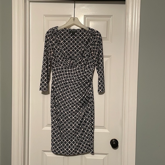 Ralph Lauren 3/4 Sleeve Women’s Faux Wrap Stretch Dress - Picture 6 of 7